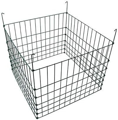 Green wire mesh outdoor garden composter