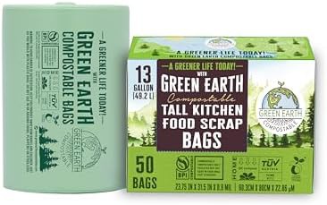 Tall compostable kitchen food scrap bags