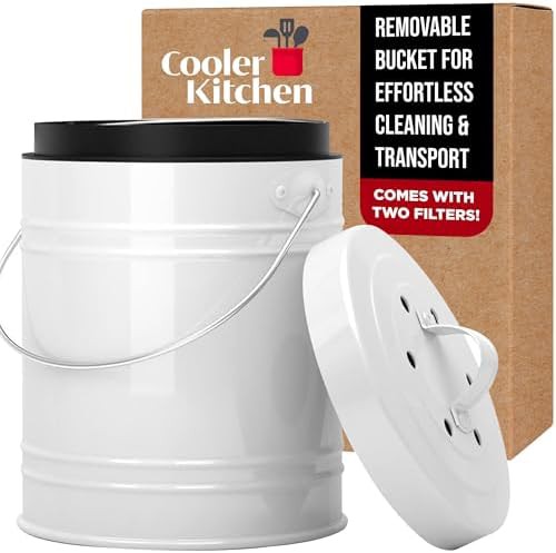 Small indoor metal bucket with liner