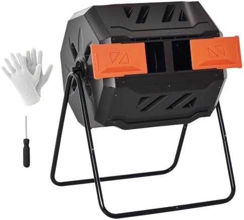 Orange dual chamber forty three gallon tumbler