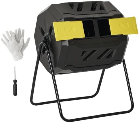Yellow dual chamber forty three gallon tumbler