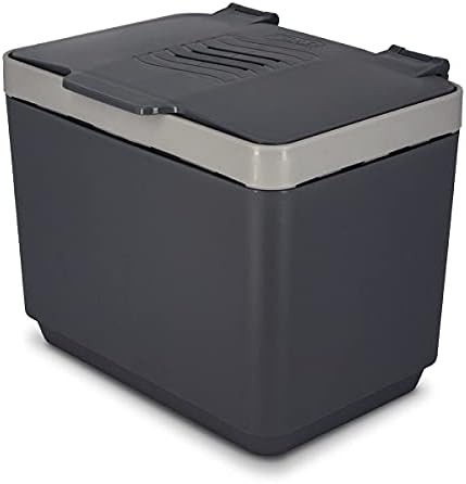 Gray countertop compost bin with inner basket