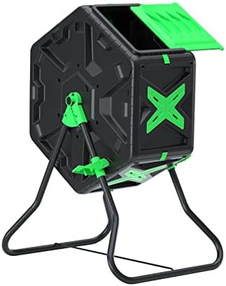 Lightweight single chamber tumbling compost bin