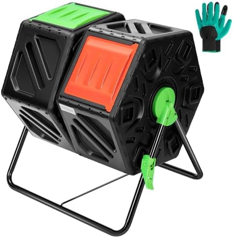 Heavy duty dual chamber tumbling bin