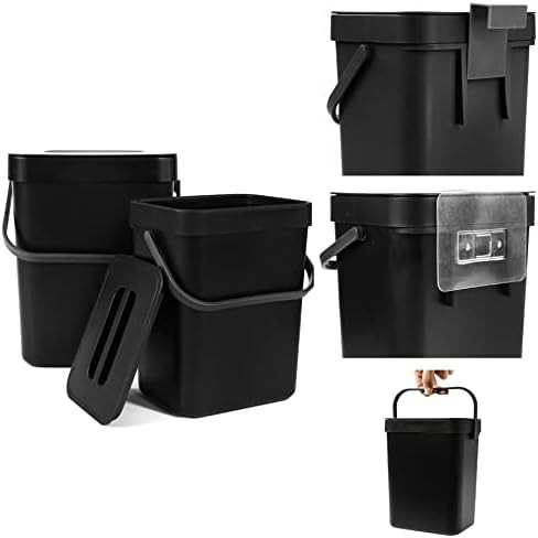 Two pack of hanging black kitchen bins