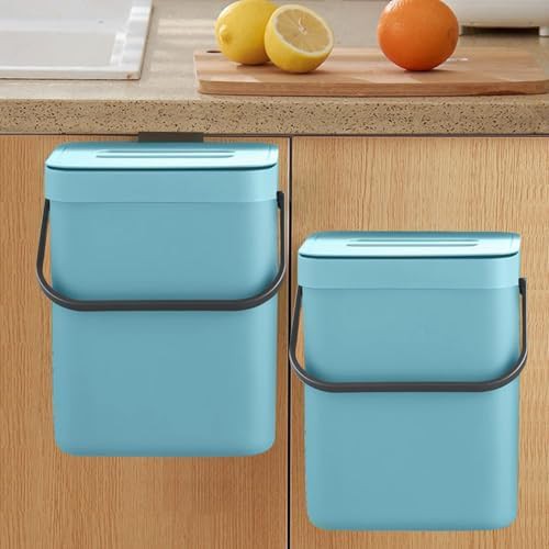 Blue mountable kitchen scrap bin 1.3 gal