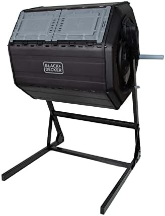 Dual chamber outdoor compost tumbler