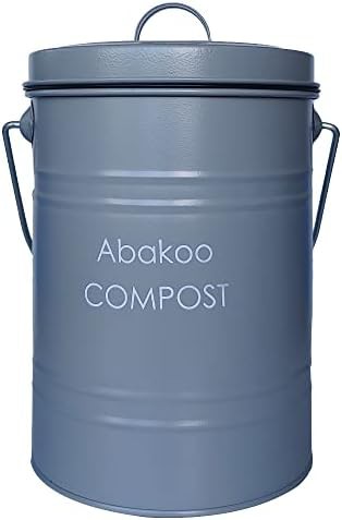 Gray stainless steel countertop kitchen pail