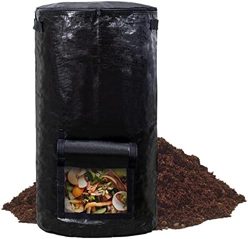 Single black outdoor compost bag