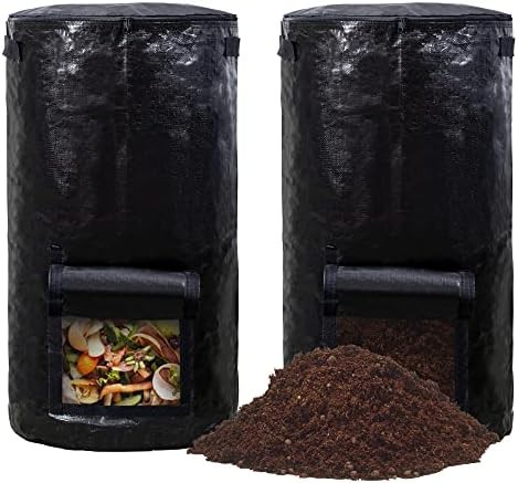 Two pack black garden waste bags