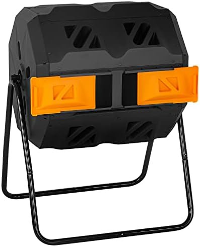 Outdoor tumbler with orange sliding doors