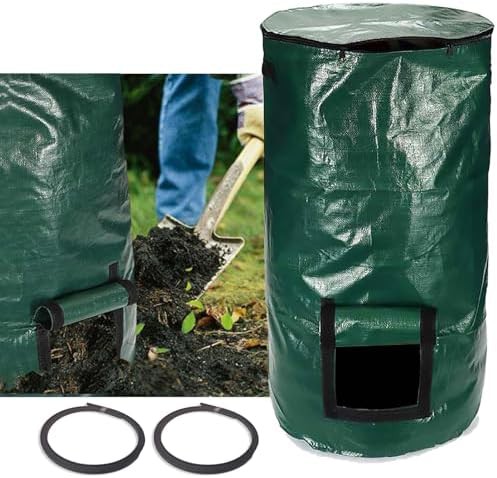 Collapsible outdoor organic waste garden bag