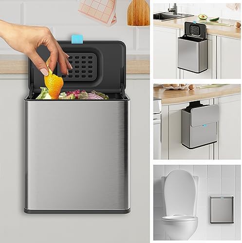 Two gallon stainless steel hanging bin
