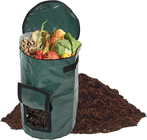 Garden compost bag with observation window