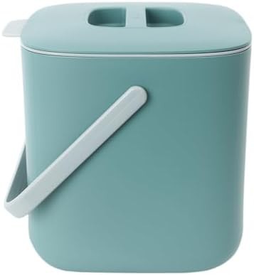 Green compact countertop food waste bin