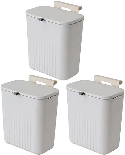 Three pack of white countertop composters