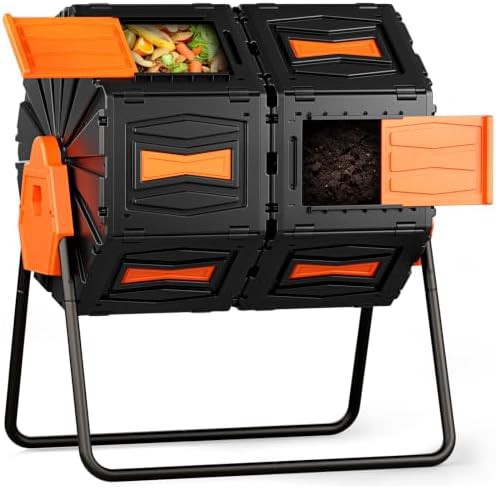 Dual chamber outdoor tumbler with orange doors