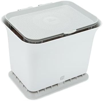 Grey kitchen bin with patented airflow design