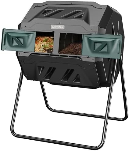 Forty three gallon dual chamber rotating bin