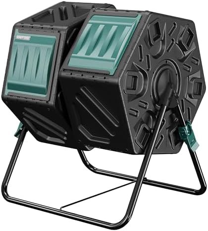 Dual chamber bin for yard waste