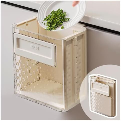 Collapsible magnetic kitchen garbage bin