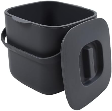 Dark gray four liter kitchen compost bin