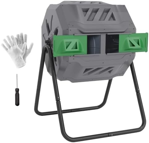 Light gray dual chamber forty three gallon tumbler
