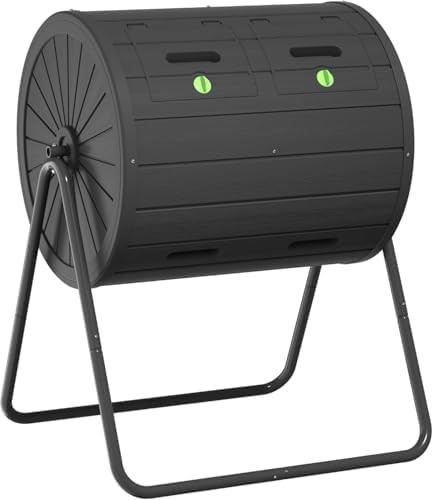 Outdoor dual chamber tumbler 45 gallon