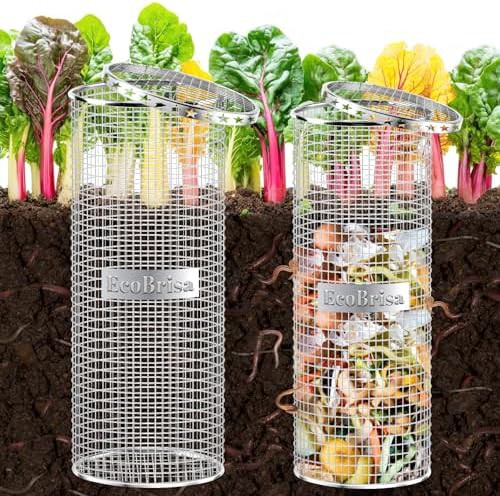 Metal underground worm farm composting set