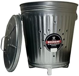 Galvanized steel outdoor refuse can
