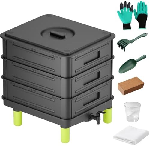 Three layer indoor worm farm 50L
