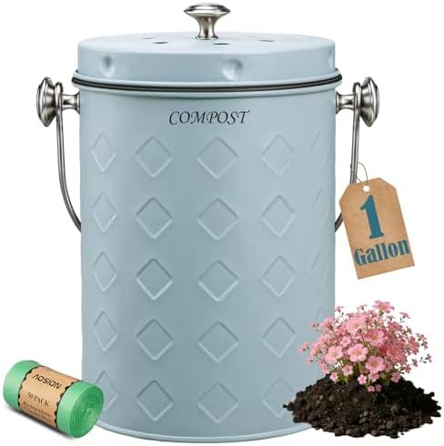 White countertop odorless kitchen bin