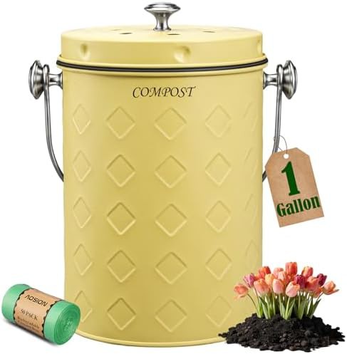 Stationary countertop kitchen scrap bin