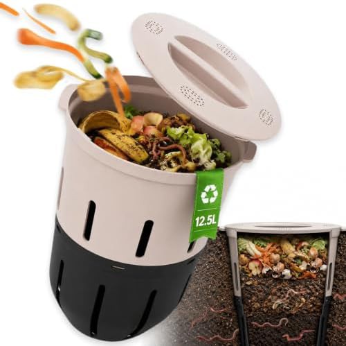Black and gray underground worm composter