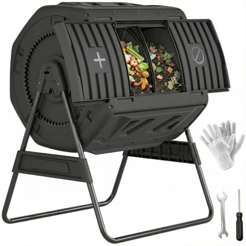 Black dual chamber fifty three gallon tumbler