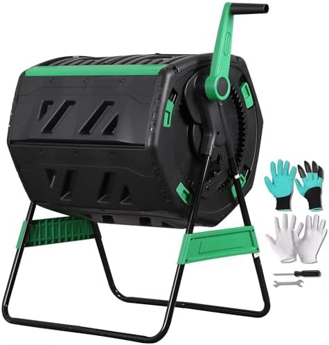 Dual chamber tumbler with hand crank