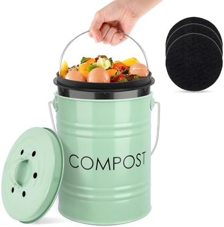 Stationary metal countertop bin for scraps