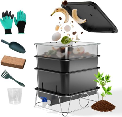 Fifteen liter indoor vermicompost system