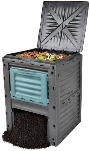 Large black outdoor stationary bin 80 gallon