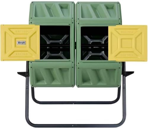Large 54 gallon dual chamber outdoor tumbler