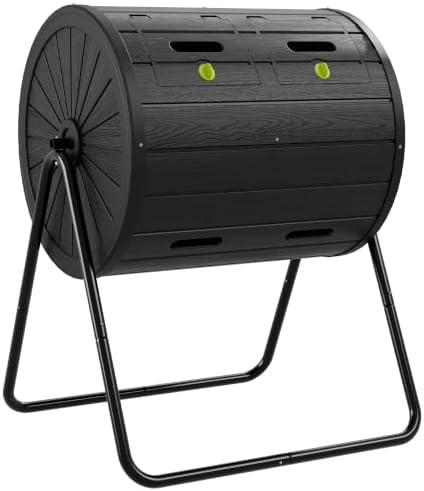 Dual chamber tumbling composter 45 gallon
